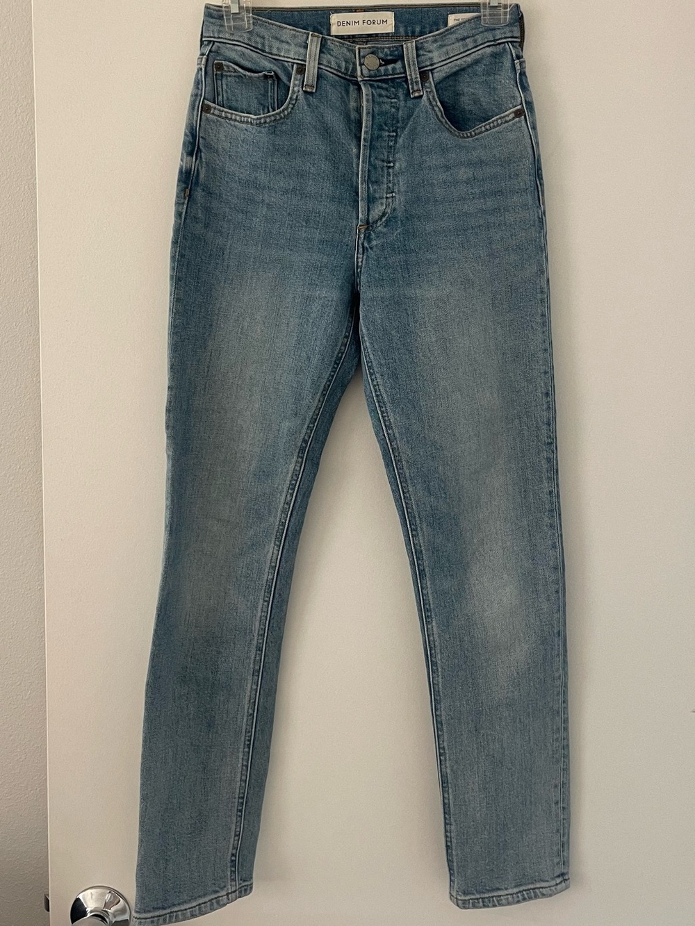 Denim Forum Women’s Light Wash High-Rise Skinny Jeans